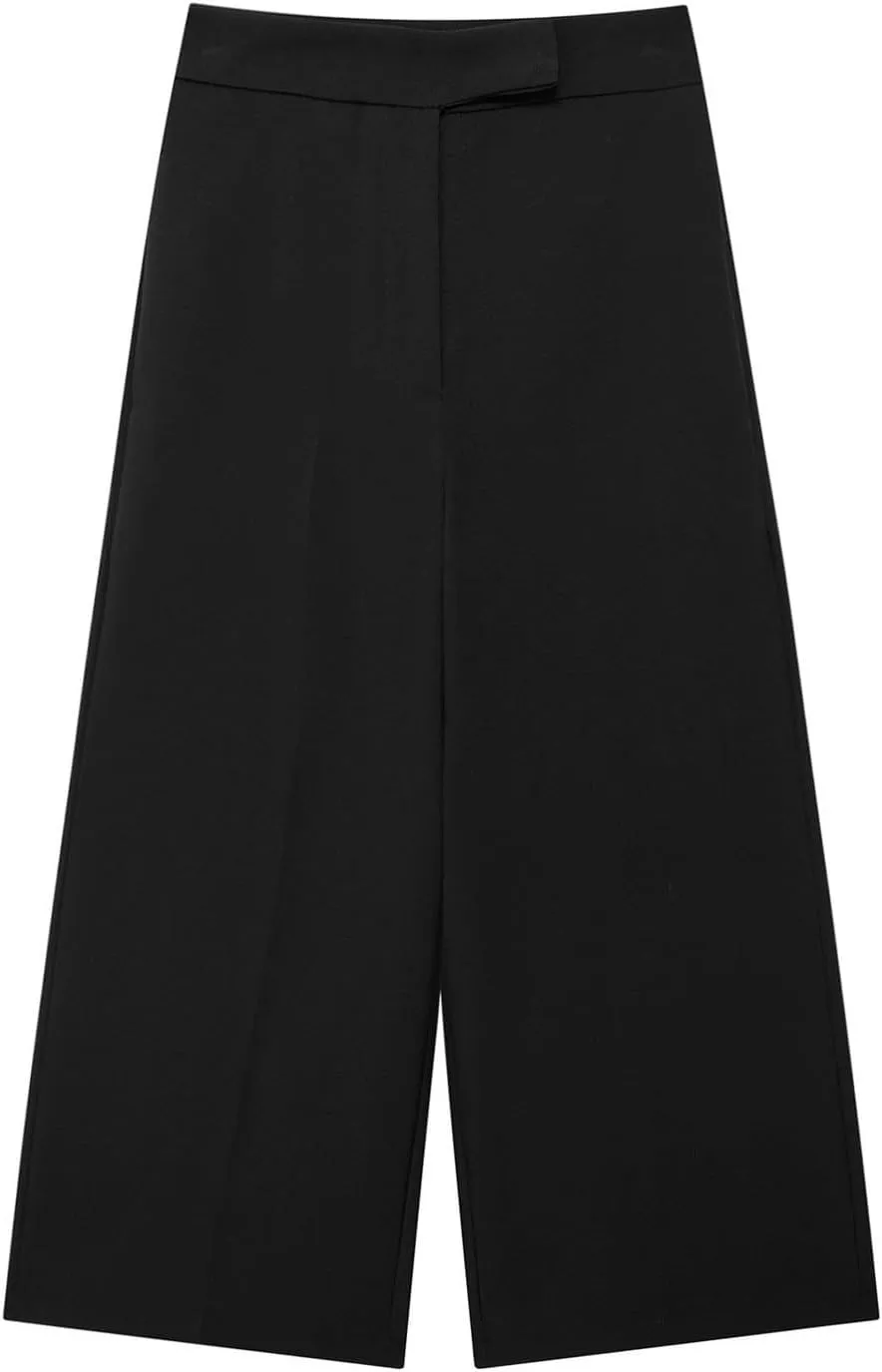 Dressy Loose Fit Pants for Women High Waist Work Office Palazzo Pants Summer Casual Wide Leg Trousers with Pockets