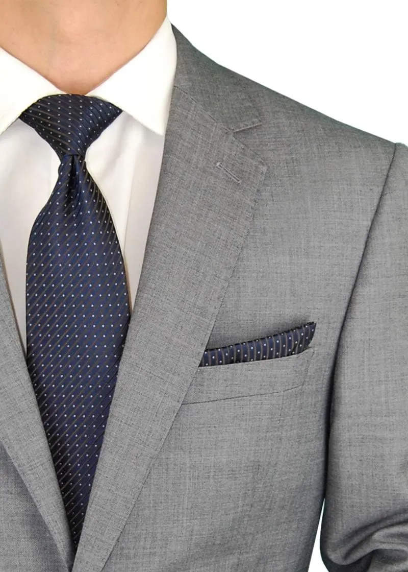 DTI BB Signature Italian Men's Two Button 2 Piece Wool Suit Ticket Pocket Jacket