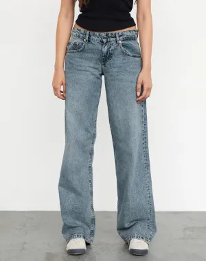 EMMIOL Women's Baggy Boyfriend Jeans Distressed Denim Pants Wide Leg Straight Trousers Streetwear Pants