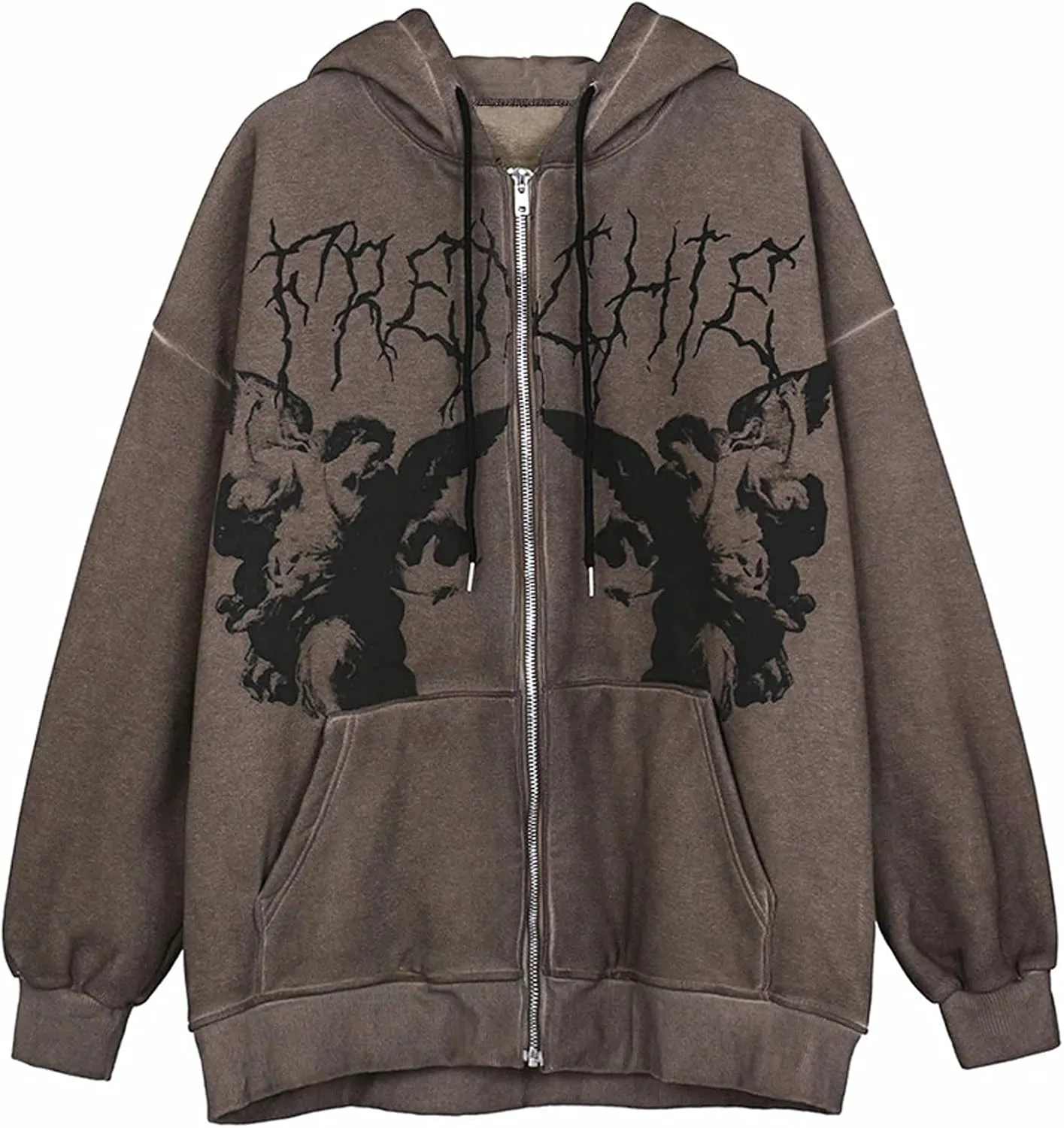 Faretumiya Women Men Rhinestone Hoodie Y2k Graphic Zip Up Unisex Sweatshirt Sparekly Oversized Pullover Jacket Streetwear