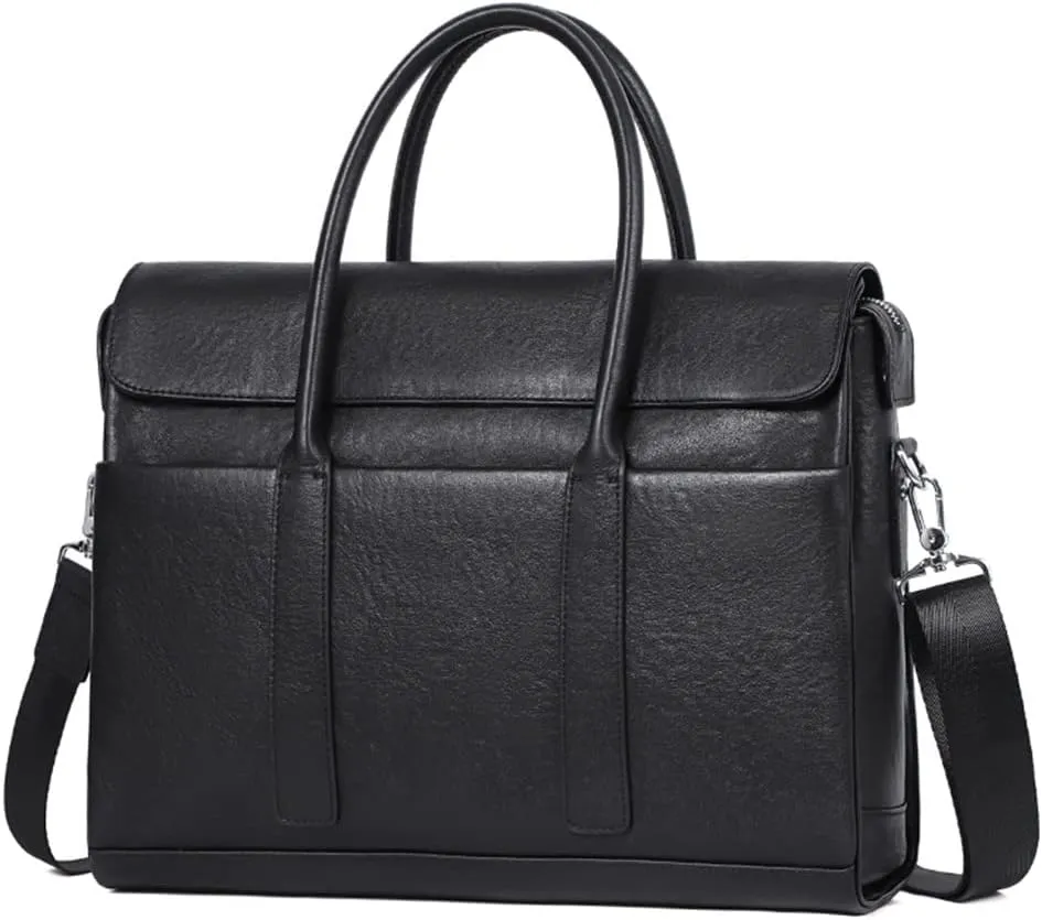 Fashion Cowhide Leather Male Business Men Briefcase Bag Leather Laptop Bag Man Handbag
