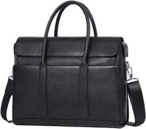 Fashion Cowhide Leather Male Business Men Briefcase Bag Leather Laptop Bag Man Handbag