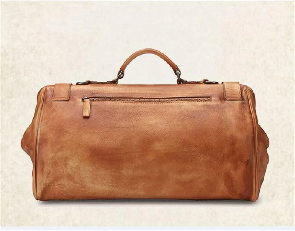 Fashion Genuine Leather Travel Bag Luggage Duffle Bag Leather Men Weekend Bag Carry On Tote Handbag