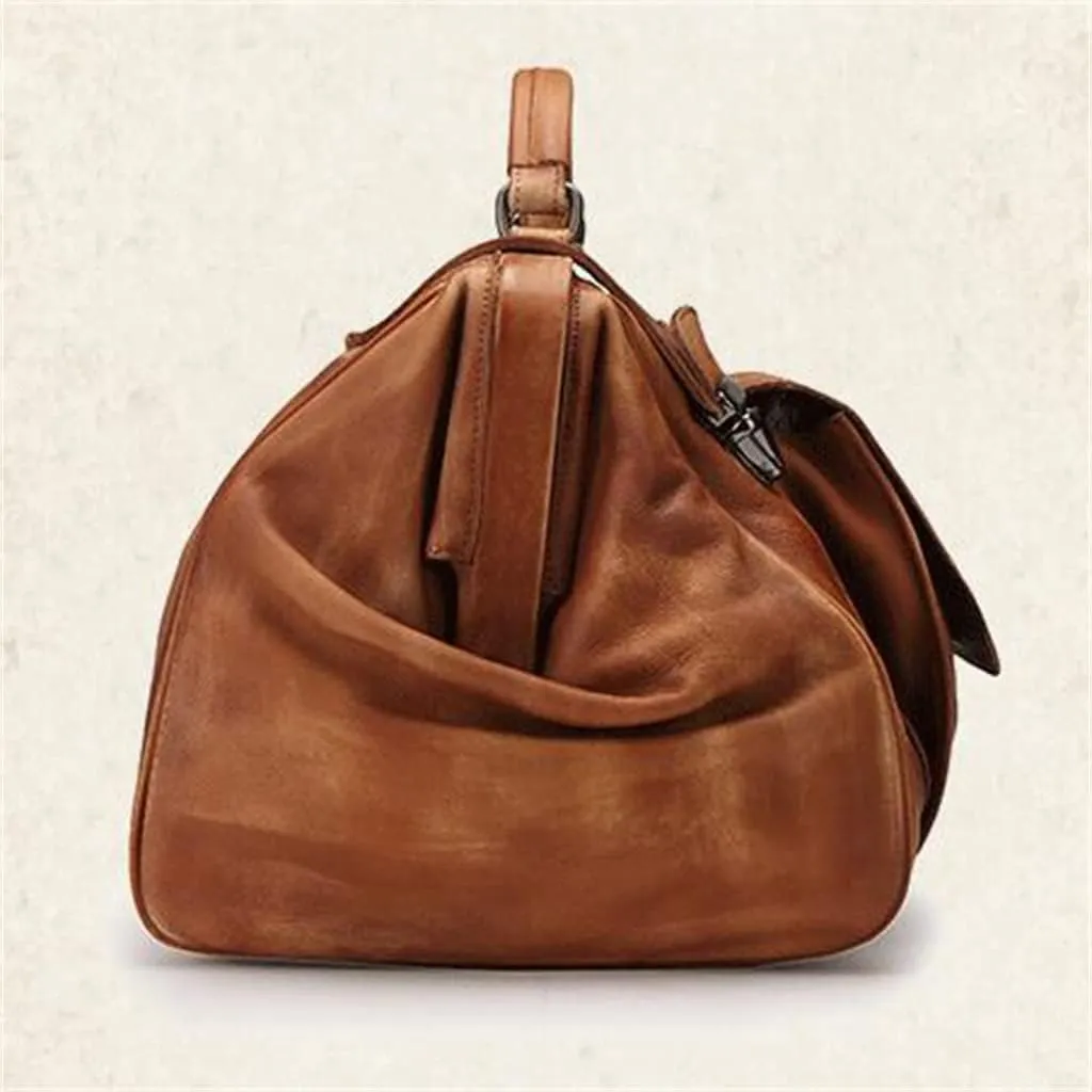 Fashion Genuine Leather Travel Bag Luggage Duffle Bag Leather Men Weekend Bag Carry On Tote Handbag