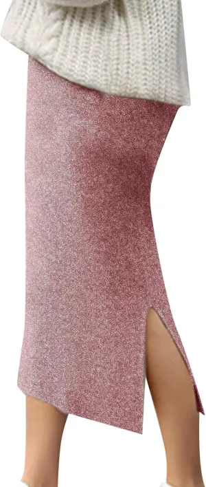 Fashion Skirts for Women 2024 Trendy Women's Winter Wool Skirt Mid Length Woolen Skirt Thick Skirt