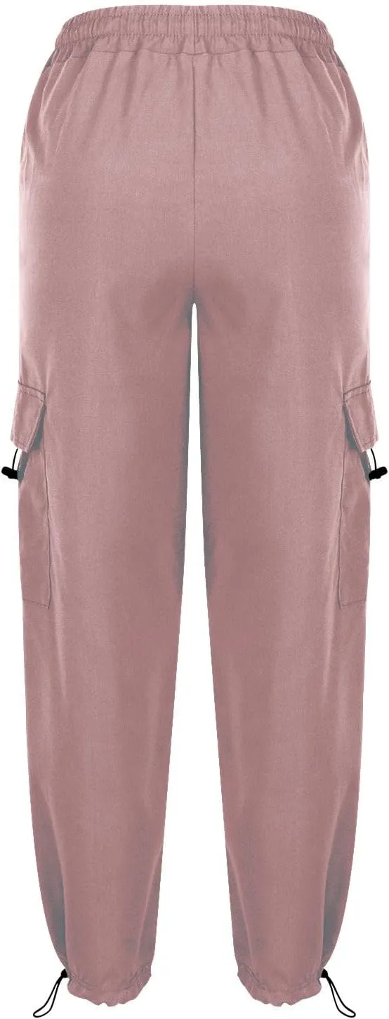 Firzero Cargo Pants for Women Wide Leg Parachute Sweatpants High Waisted Flowy Baggy Trousers 2024 Summer Trendy Y2k Pants