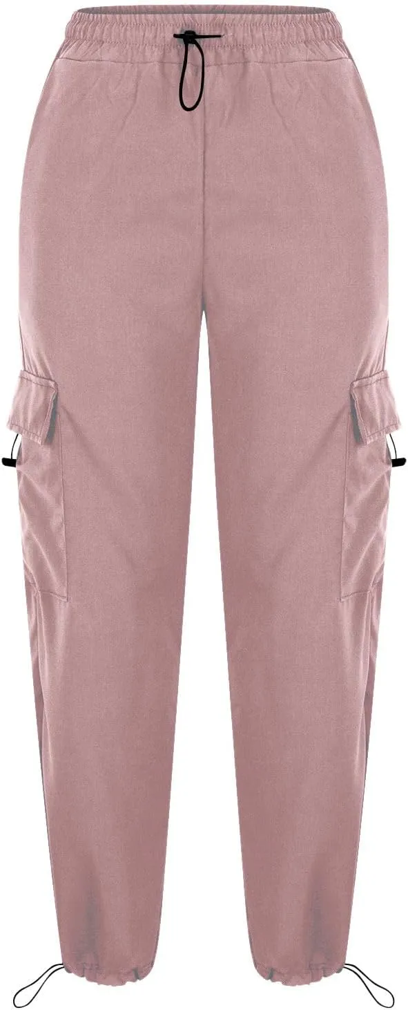 Firzero Cargo Pants for Women Wide Leg Parachute Sweatpants High Waisted Flowy Baggy Trousers 2024 Summer Trendy Y2k Pants