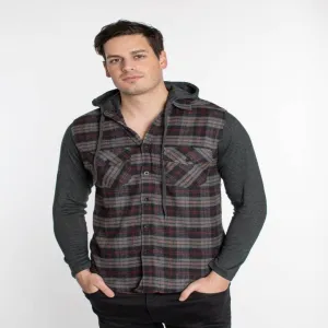 Flannel w/ Detachable Hoodie
