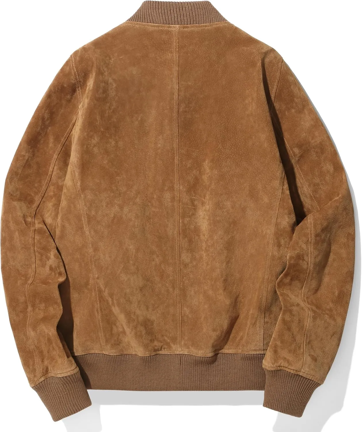 FLAVOR Men Vintage Leather Baseball Jacket Bomber Varsity Jacket Streetwear