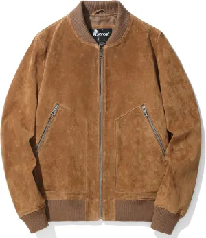 FLAVOR Men Vintage Leather Baseball Jacket Bomber Varsity Jacket Streetwear