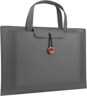 FUNSEED 15.6 Inch Laptop Bag for Men, PU Water Resistant Work Computer Laptop Messenger Briefcase Bag for Travel Office