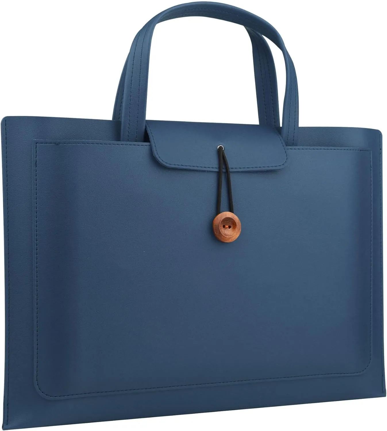 FUNSEED 15.6 Inch Laptop Bag for Men, PU Water Resistant Work Computer Laptop Messenger Briefcase Bag for Travel Office