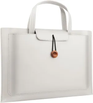FUNSEED 15.6 Inch Laptop Bag for Men, PU Water Resistant Work Computer Laptop Messenger Briefcase Bag for Travel Office
