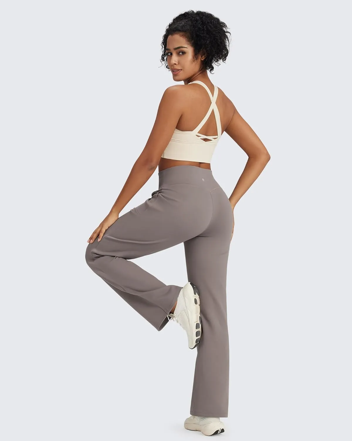 G4Free Wide Leg Sweatpants Women Drawstring Waist Fleece Lined Yoga Pants with Pockets for Winter