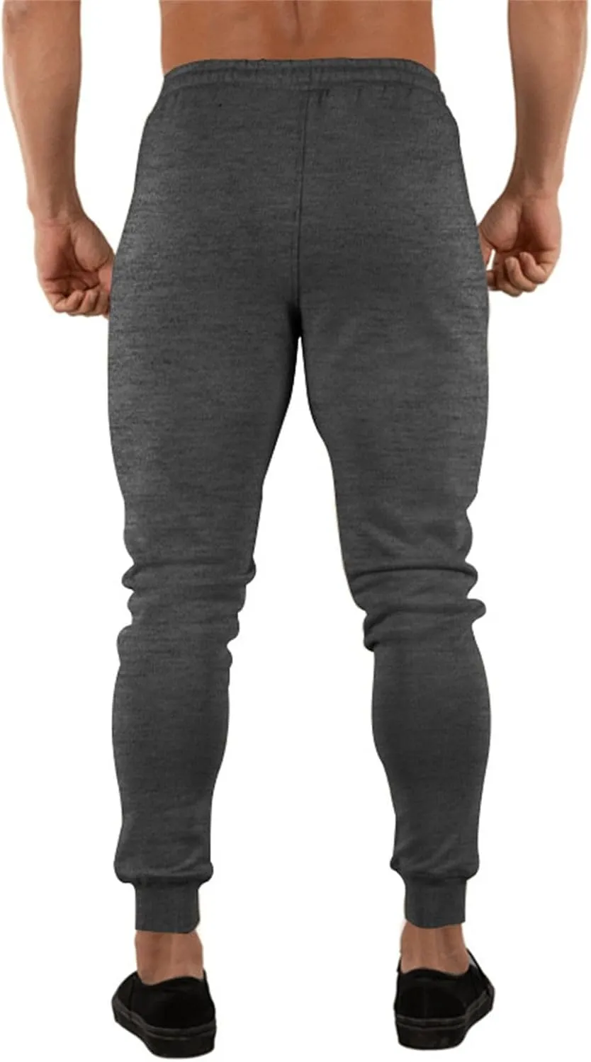 GIERIDUC Mens Heavyweight Fleece Sweatpants Tactical Pants for Men Black Corduroy Pants Mens Skinny Sweatpants