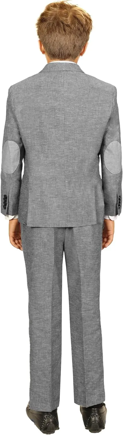 Gioberti Kids and Boys Linen Suit Set Jacket and Dress Pants