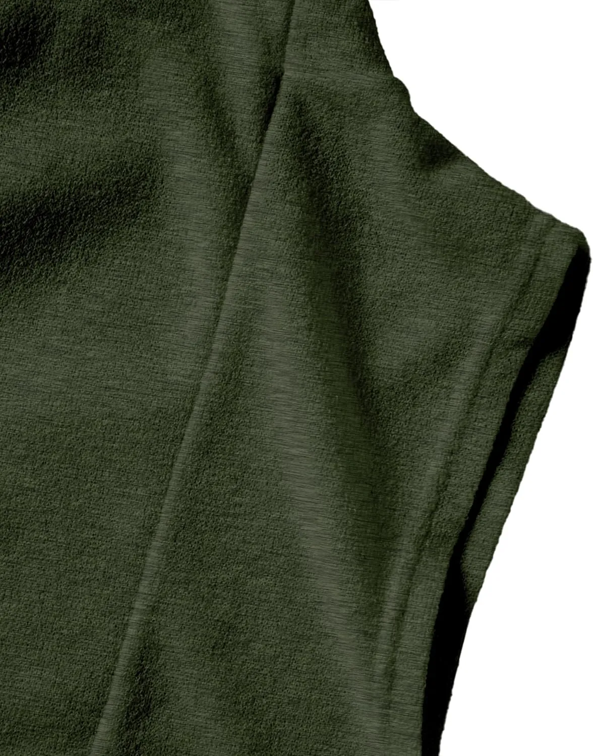 GIVON Mens Sleeveless Ruffle Shawl Collar Cardigan Lightweight Long Hooded Vest Sweater