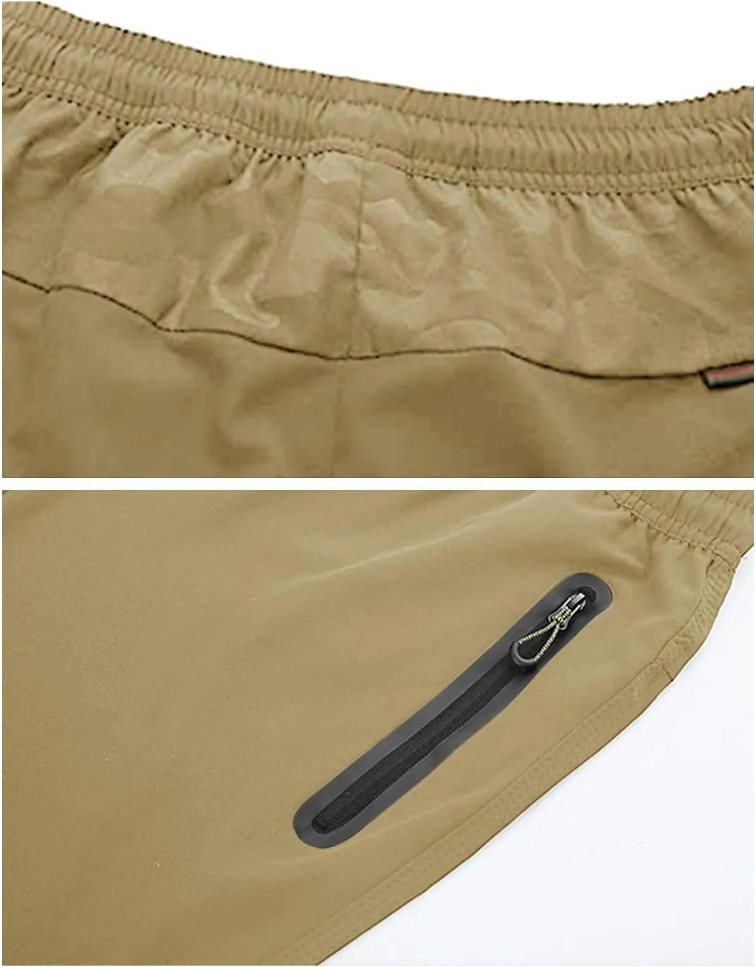 Gopune Men's Lightweight Hiking Running Sweatpants Quick Dry Outdoor Athletic Casual Pants with Zipper Pockets