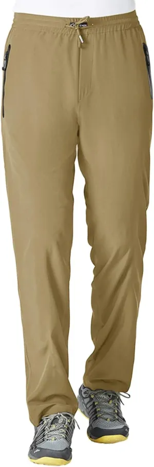Gopune Men's Lightweight Hiking Running Sweatpants Quick Dry Outdoor Athletic Casual Pants with Zipper Pockets