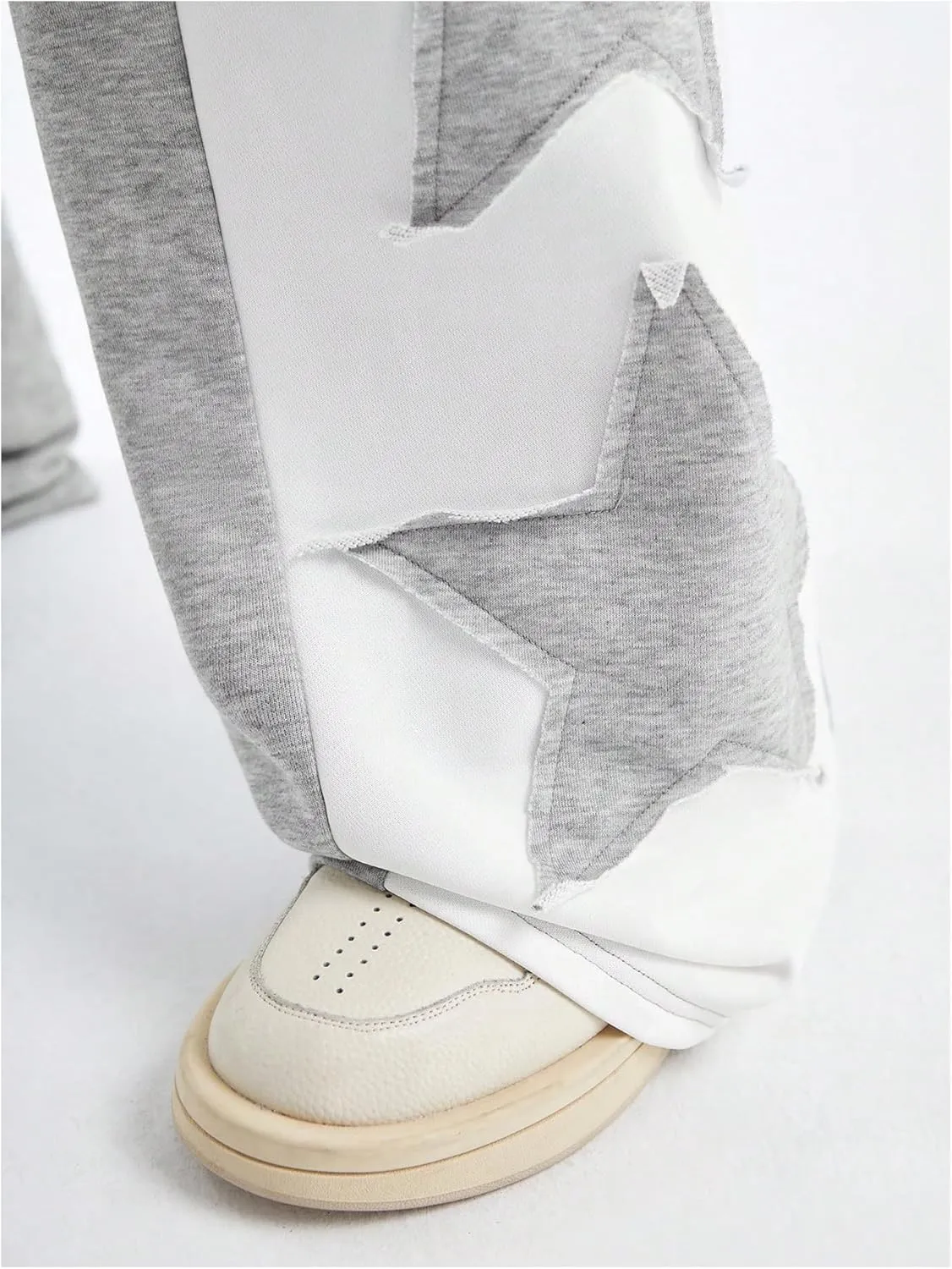 GORGLITTER Men's Y2k Baggy Sweatpants Star Print Hip Hop Pants Drawstring Wide Leg Track Pants