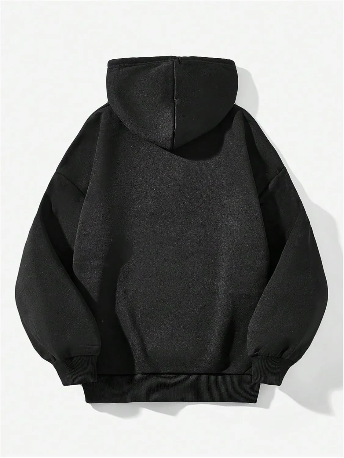 GORGLITTER Women's Y2k Graphic Hooded Sweatshirts Oversized Color Block Long Sleeve Drawstring Hoodie Streetwear Black Large