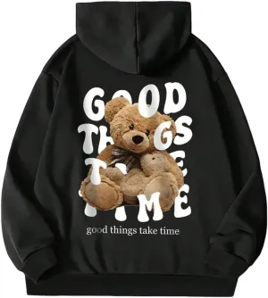 GORGLITTER Women's Y2K Hoodies Trendy Graphic Letter Print Long Sleeve Loose Oversized Sweatshirt Fashion Outfits 2025