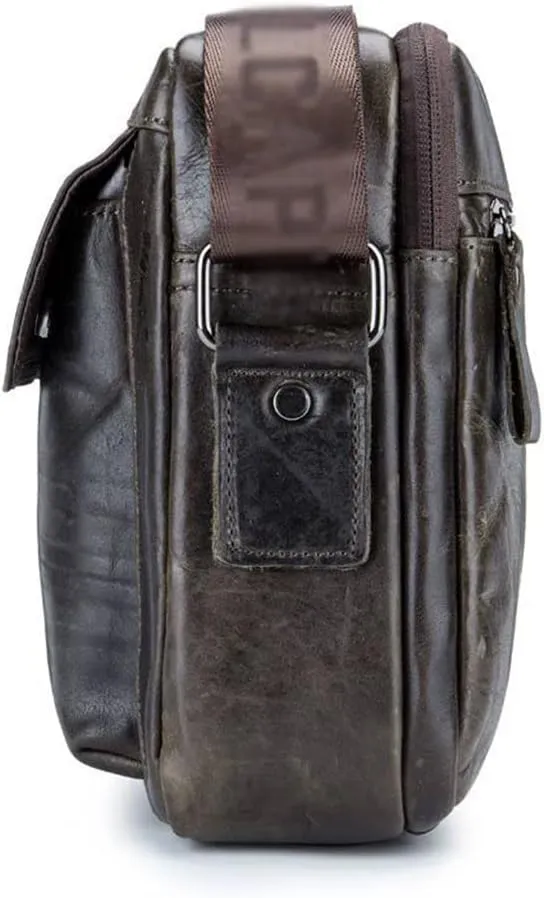 Handbag Messenger Bag Men's Shoulder Bag Genuine Leather Men's Small Male Man Bags Travel Tote (3_Pack Som visas i figuren)