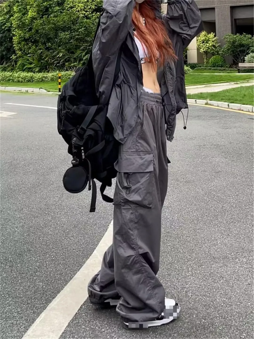 Harem Pants Women Hippie Streetwear Oversize Pockets Cargo Trousers Harajuku Sweatpants