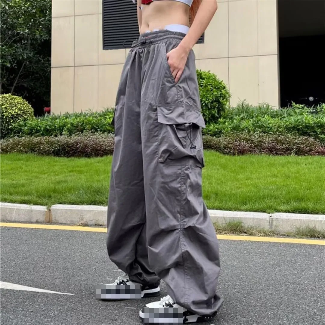Harem Pants Women Hippie Streetwear Oversize Pockets Cargo Trousers Harajuku Sweatpants