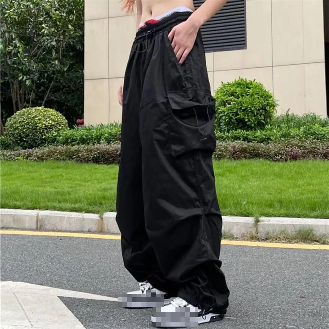 Harem Pants Women Hippie Streetwear Oversize Pockets Cargo Trousers Harajuku Sweatpants