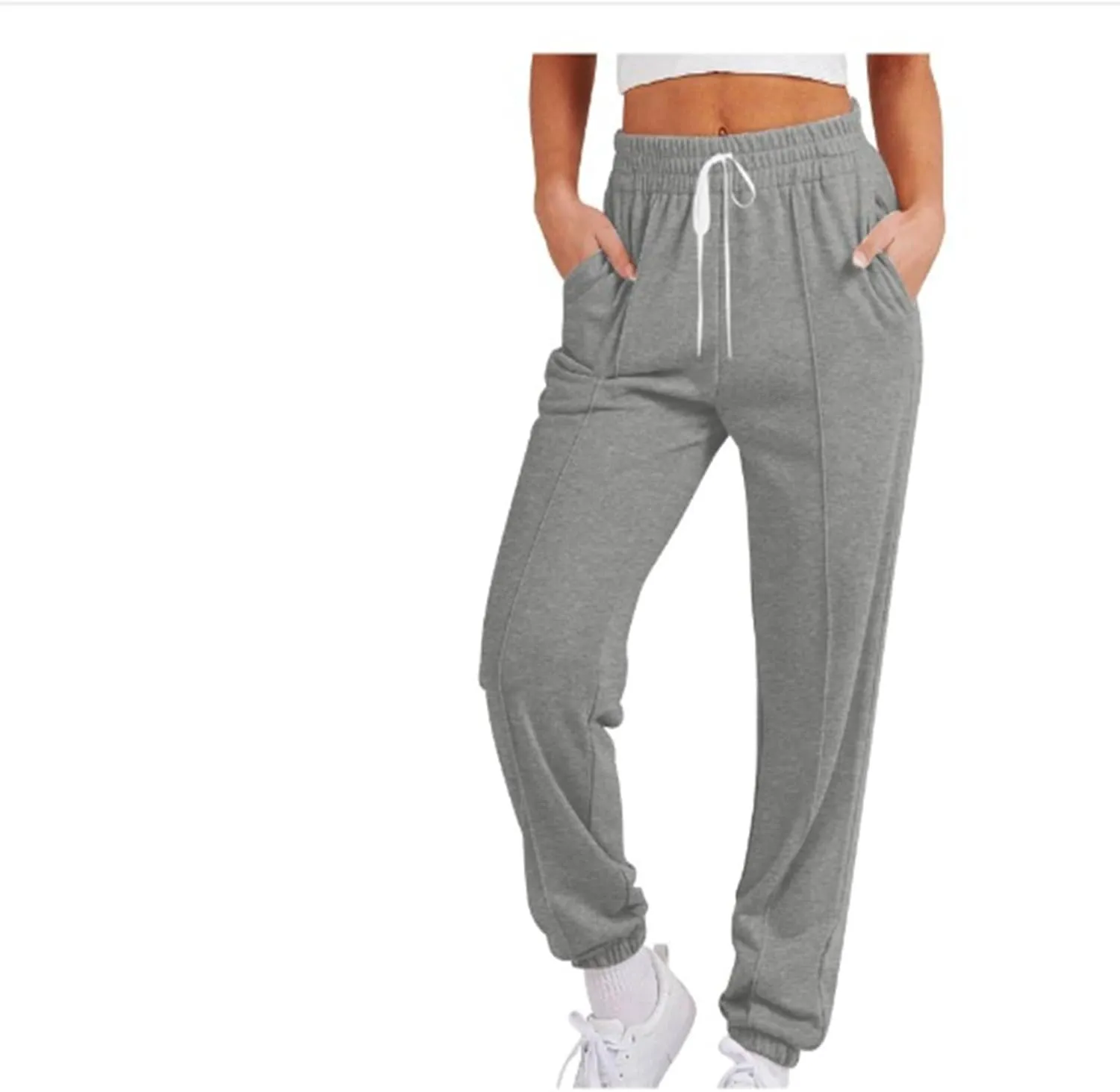 Hiking Pants Women Lightweight Sweatpants Baggy Drawstring High Waist Sweat Pants Summer Bottom Jogging Trousers