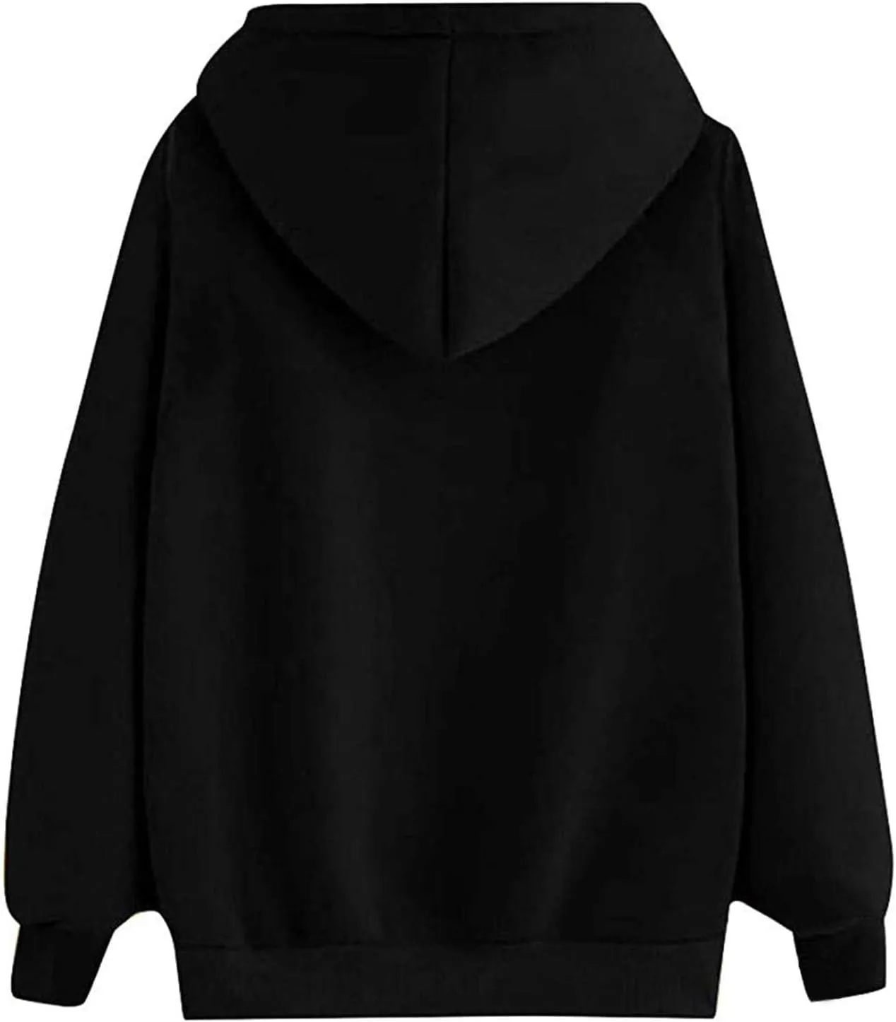 Hoodies for Women Trendy Heart Print Long Sleeve Drawstring Pullover Tops Oversized Casual Sweatshirts with Pocket