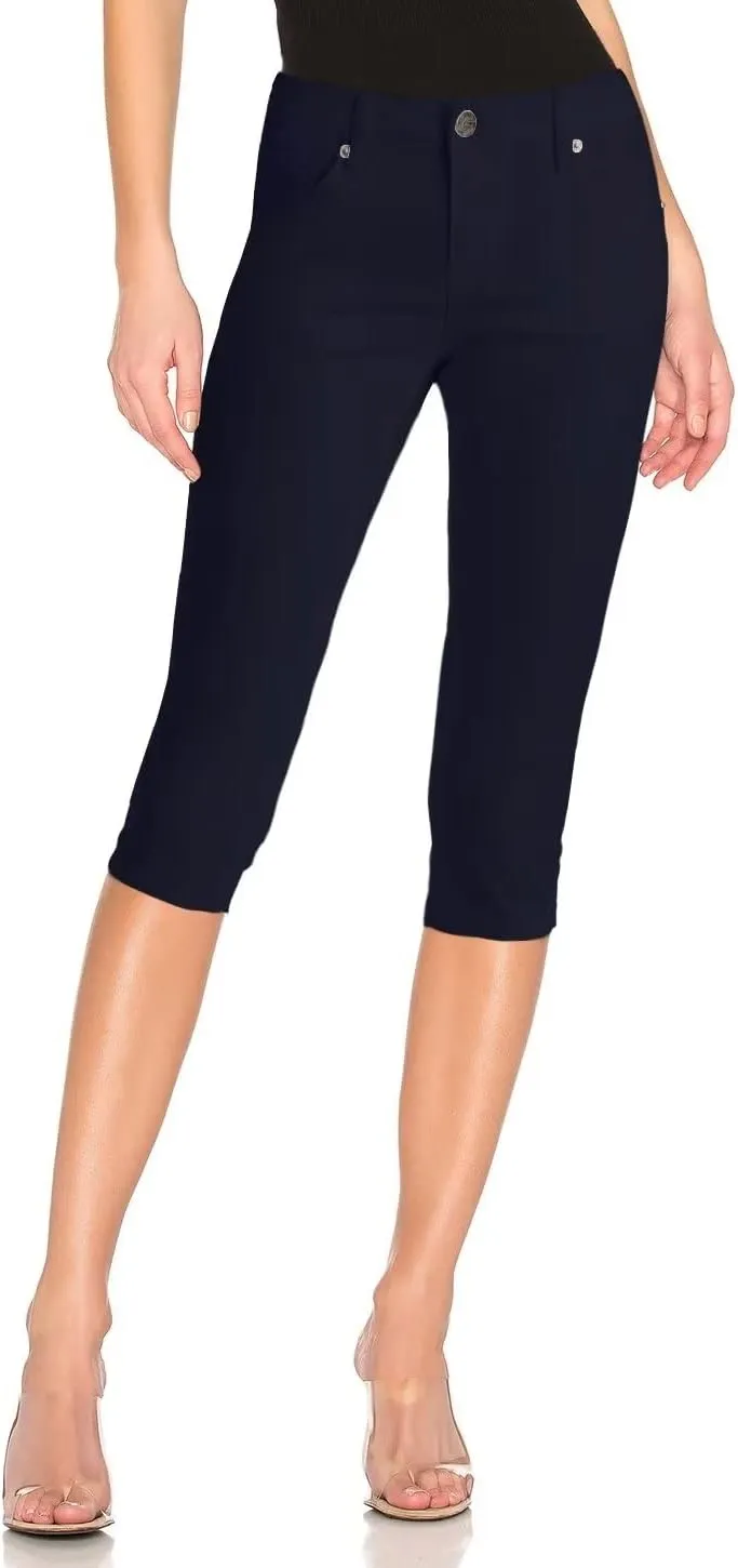 Hybrid & Company Women's Butt Lift Super Comfy Stretch Denim Capri Short Jeans
