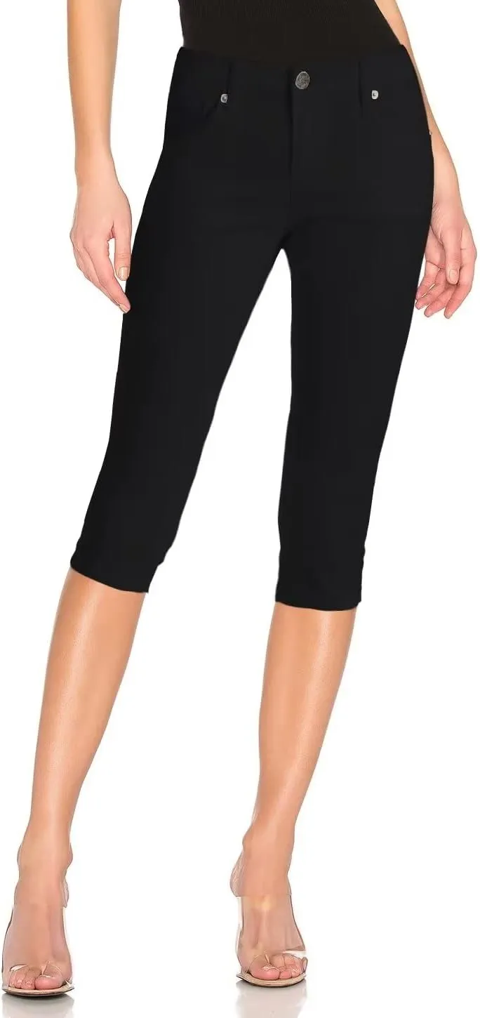 Hybrid & Company Women's Butt Lift Super Comfy Stretch Denim Capri Short Jeans