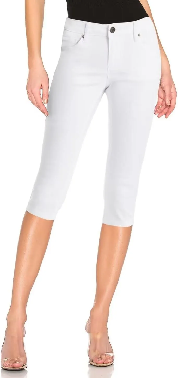 Hybrid & Company Women's Butt Lift Super Comfy Stretch Denim Capri Short Jeans