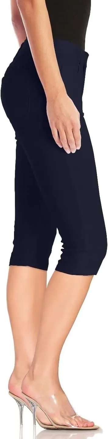 Hybrid & Company Women's Butt Lift Super Comfy Stretch Denim Capri Short Jeans