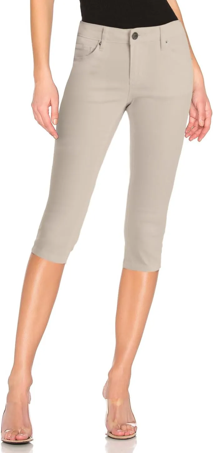 Hybrid & Company Women's Butt Lift Super Comfy Stretch Denim Capri Short Jeans