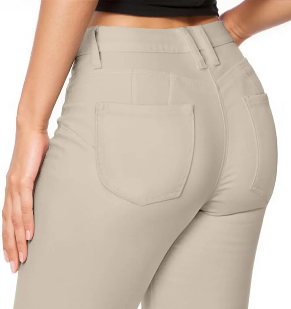 Hybrid & Company Women's Butt Lift Super Comfy Stretch Denim Capri Short Jeans