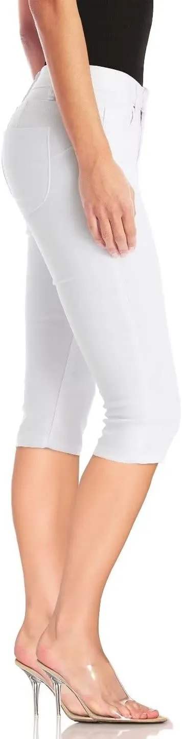 Hybrid & Company Women's Butt Lift Super Comfy Stretch Denim Capri Short Jeans
