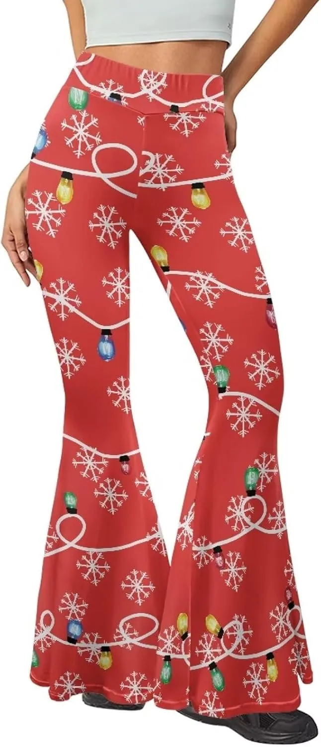 Irisjudy Women Flare Leggings Skulls Elastic High Waist Bootcut Yoga Pants Bell Bottom Camouflage Flared Sweatpants for Women