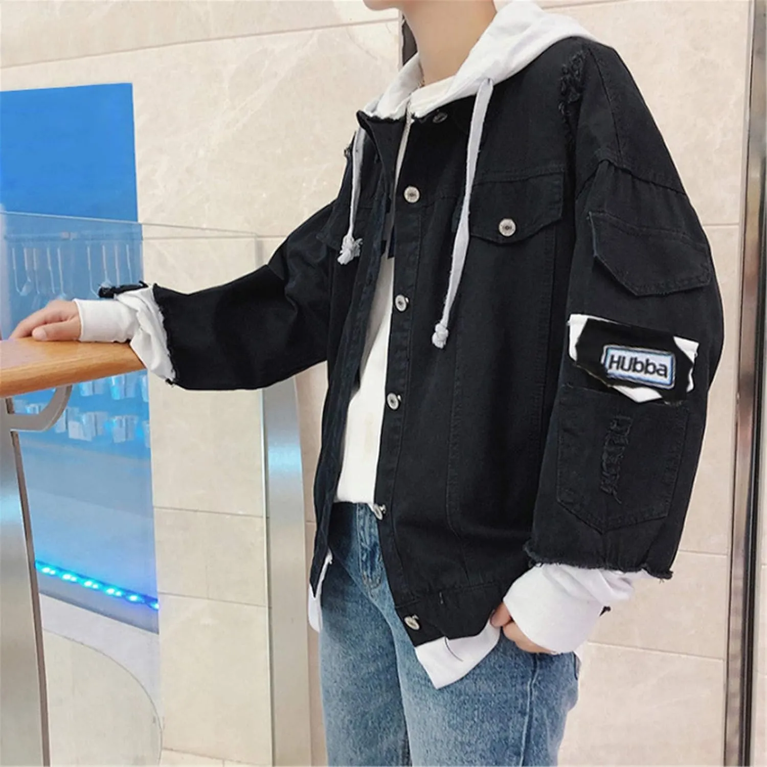 ISaikoy Anime SK8 the Infinity Denim Jacket Reki Long Sleeve Jeans Sweatshirt Sweater Hoodie