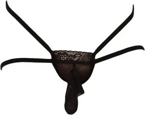 JEShifangjiusu Men'S Thongs Sexy Lace G-String T-Back See Through Bikini Briefs Floral Sissy Pouch Lingerie Underwear