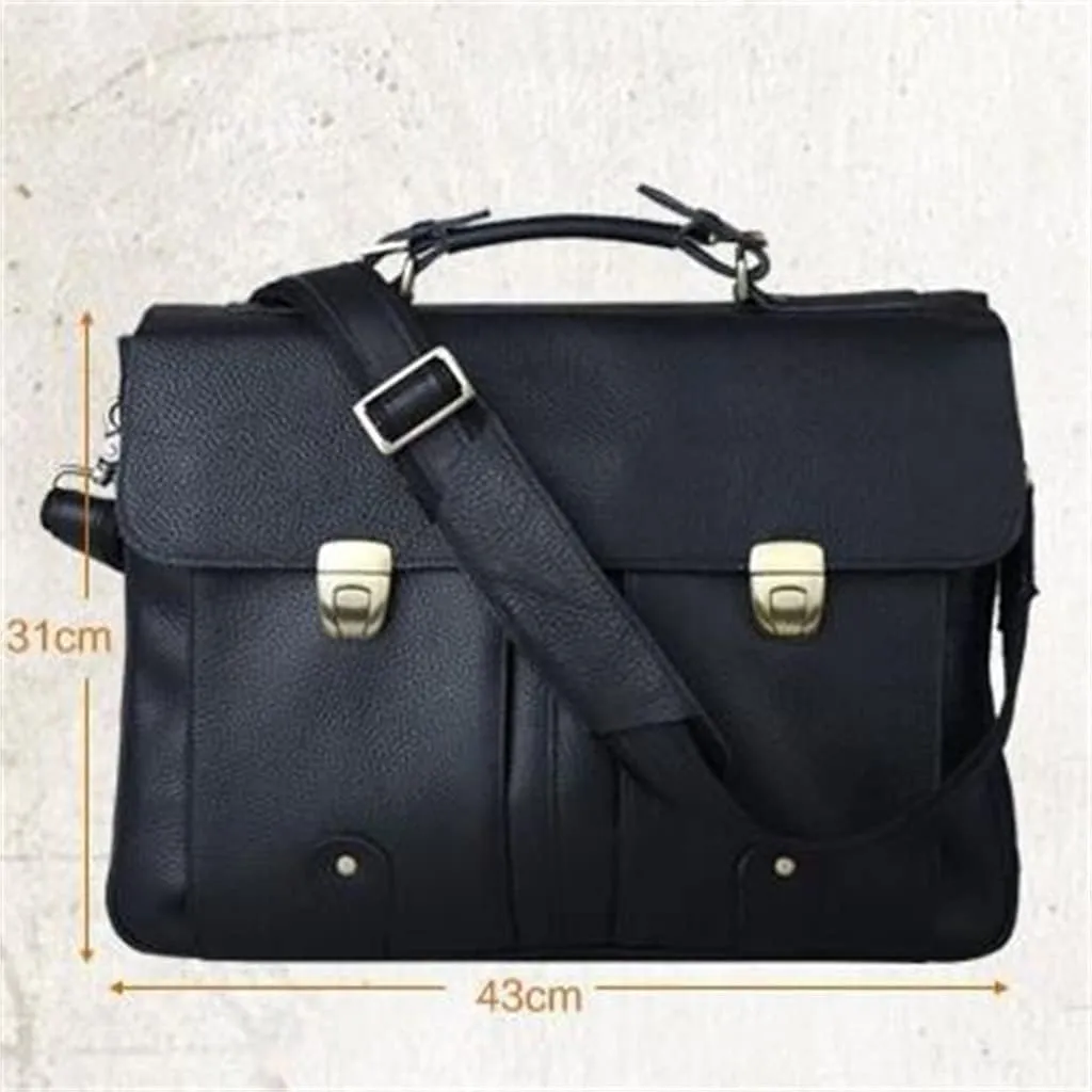 JSEIAJB Genuine Leather Briefcase Men Business Bag Men Briefcase Laptop Bag Tote Male Office Bag Handbag