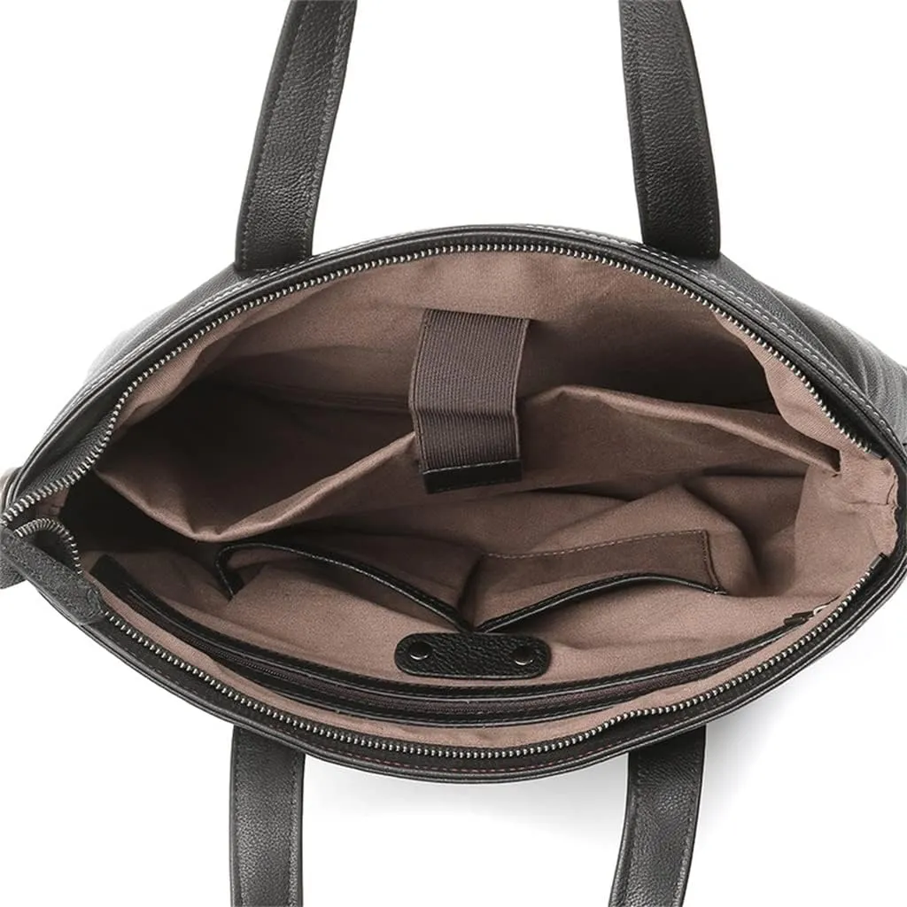 JSEIAJB Handbag Leather Large Capacity Bags Business Cowhide Shoulder Crossbody Casual Briefcase