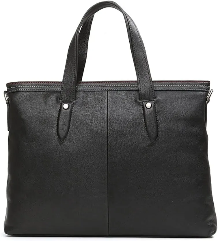 JSEIAJB Handbag Leather Large Capacity Bags Business Cowhide Shoulder Crossbody Casual Briefcase