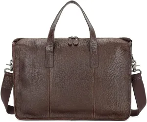 JSEIAJB Men's Bag Leather Men's Handbag Layer Cowhide Computer Business Briefcase Single Shoulder Crossbody