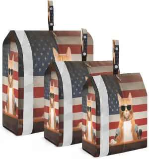 Kigai American Speech Cat Travel Cubes for Packing 3 PCS Travel Luggage Packing Organizer Foldable Suitcase Storage Bag, Travel Accessories