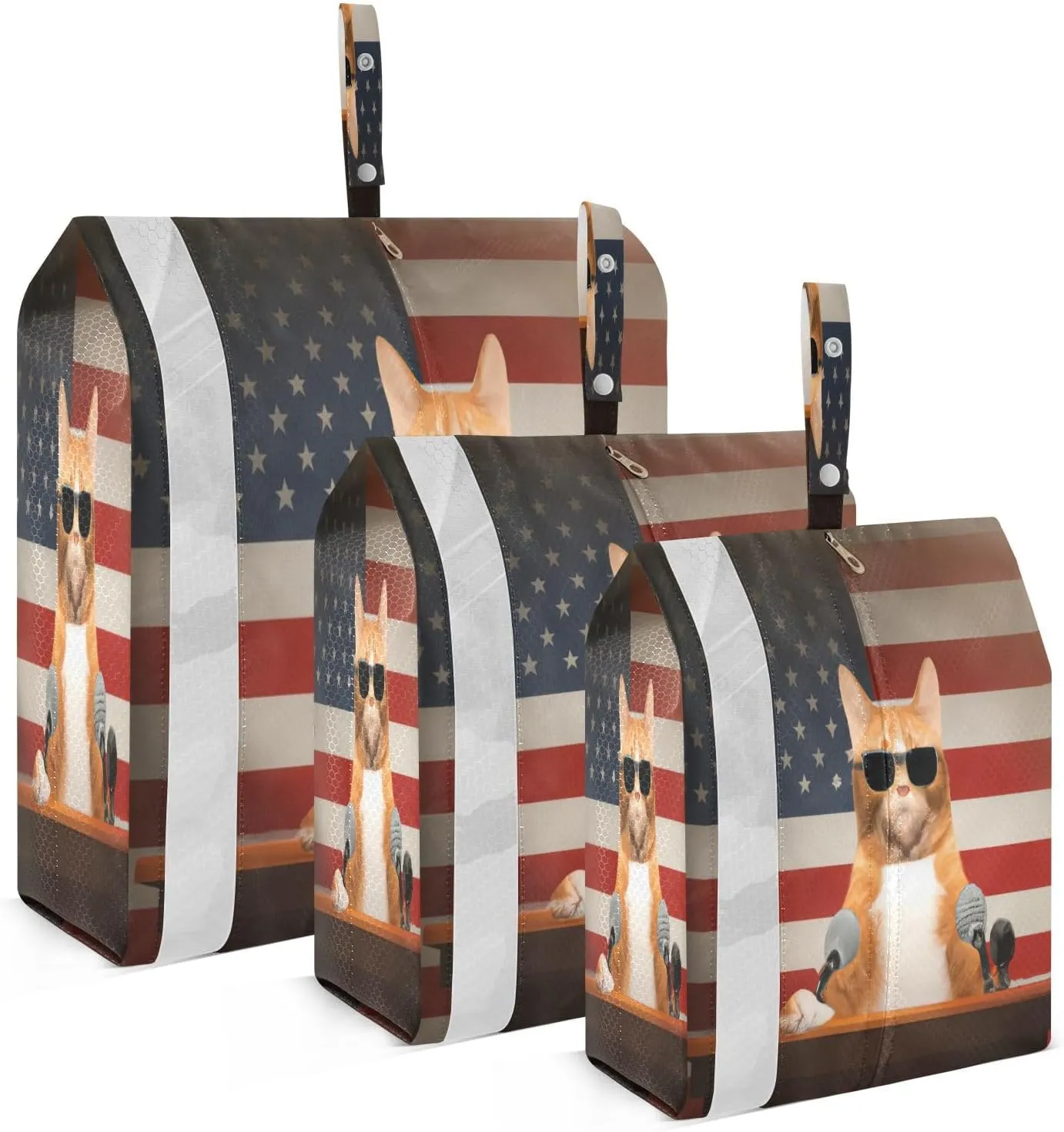 Kigai American Speech Cat Travel Cubes for Packing 3 PCS Travel Luggage Packing Organizer Foldable Suitcase Storage Bag, Travel Accessories