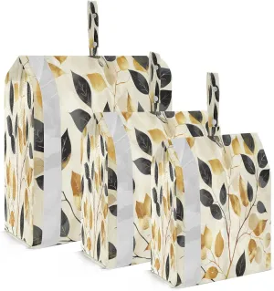 Kigai Watercolor Leaves Travel Cubes for Packing 3 PCS Travel Luggage Packing Organizer Foldable Suitcase Storage Bag, Travel Accessories