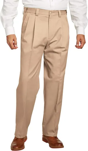 KingSize Men's Big & Tall Classic Fit Wrinkle-Free Expandable Waist Pleat Front Pants